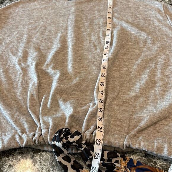 ZARA basic silk scarf tie beige/taupe sweater Sz M neutral - Picture 9 of 11